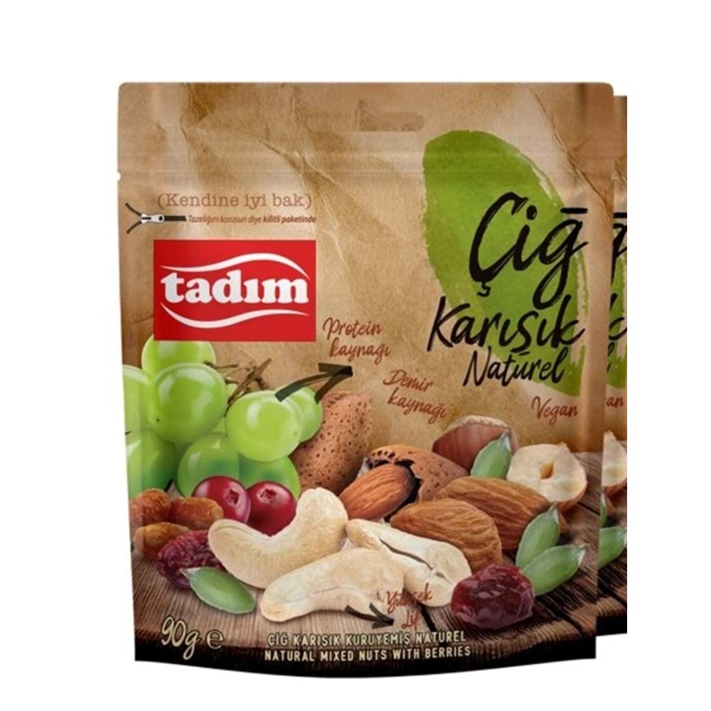 TADIM ÇİĞ KARIŞIK NATUREL 90G
