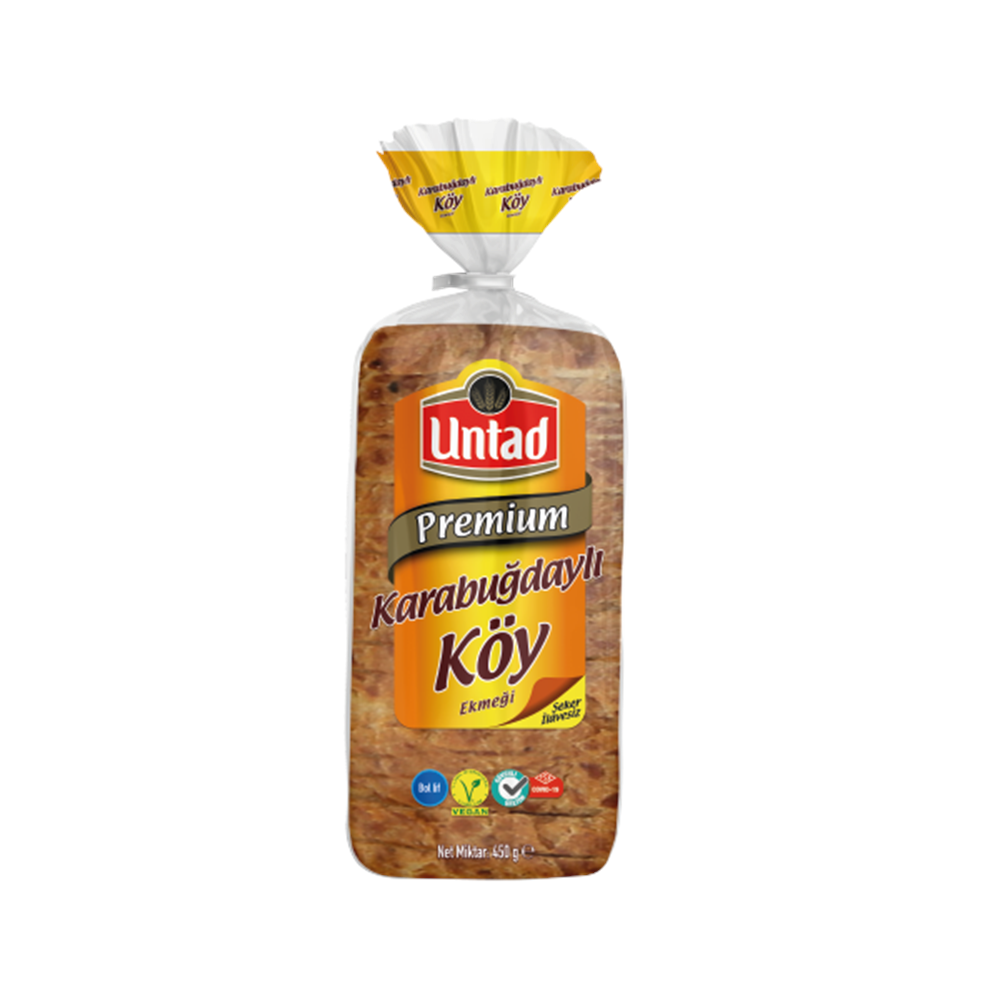 UNTAD PREMİUM KARA BUĞDAYLI KÖY EKMEĞİ 450G