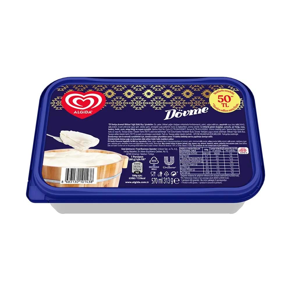ALGİGA DÖVME 570ML 313G DONDURMA