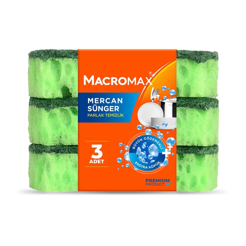MACROMAX 3 LÜ SÜNGER MERCAN