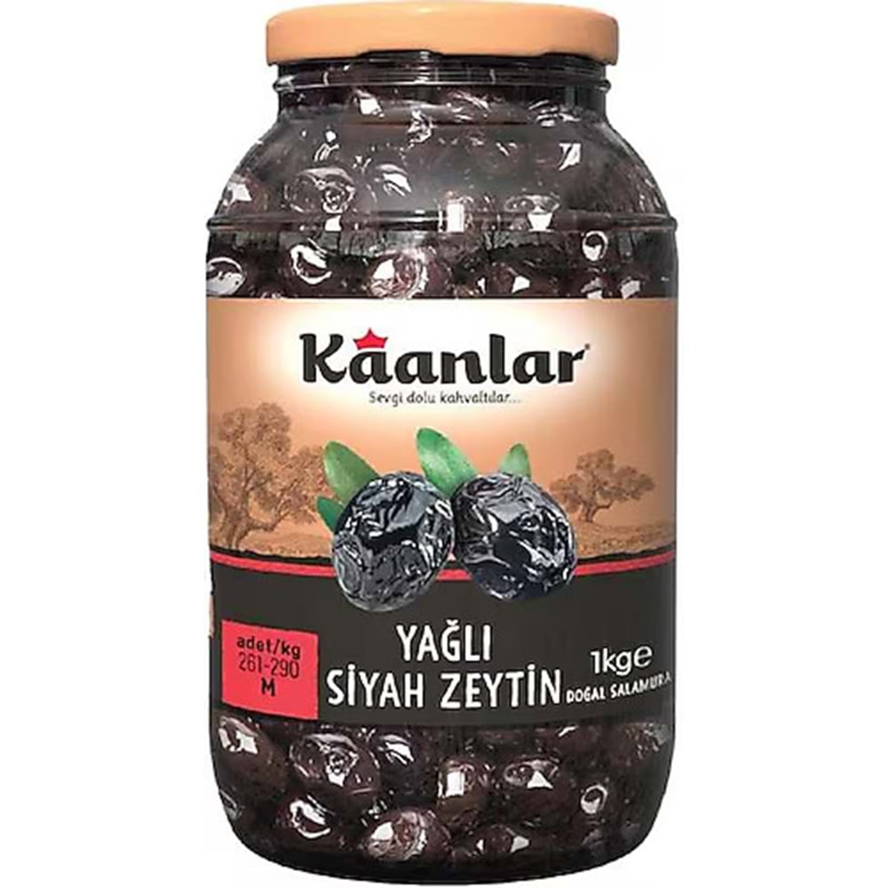KAANLAR YAĞLI SİYAH ZEYTİN (291-320)S 1000G PET ŞİŞE
