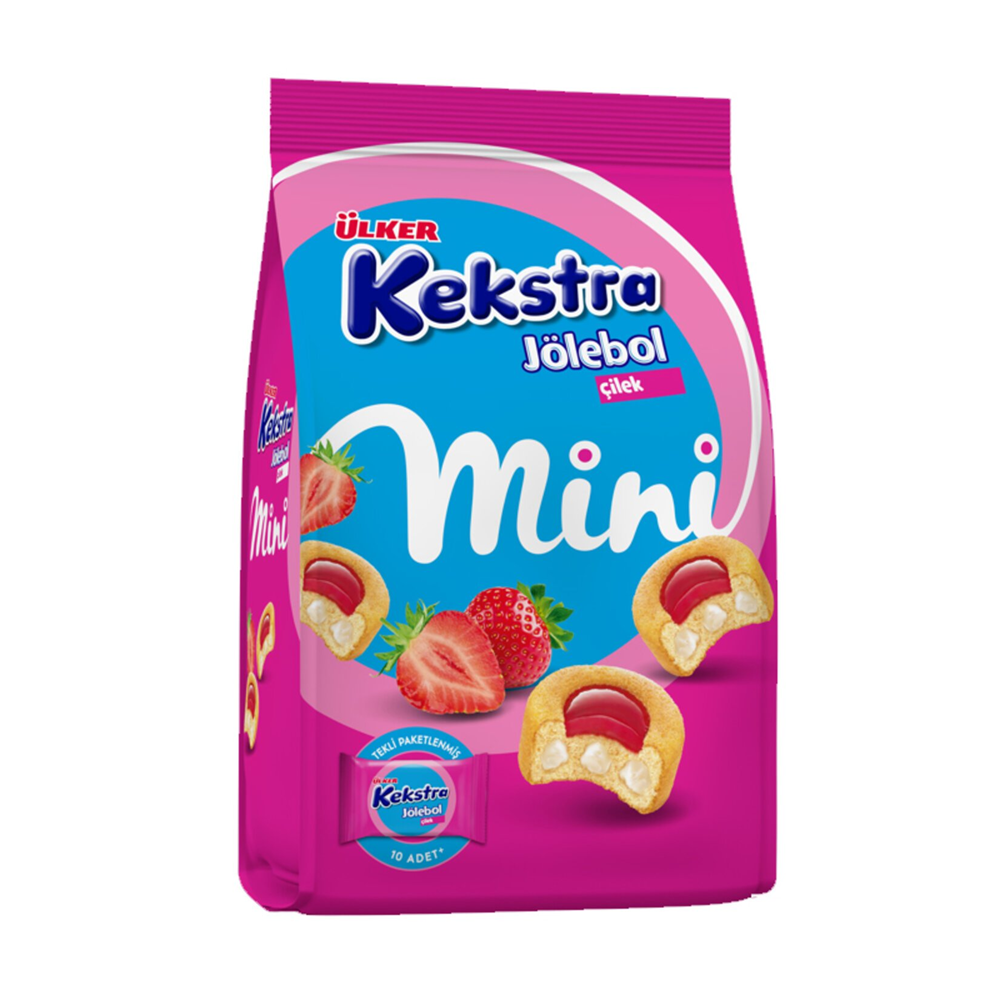 ÜLKER KEKSTRA JÖLEBOL ÇİLEK MİNİ 150g