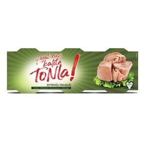 KALİTE TONLA ZEYTİNYAĞLI TON BALIĞI 75GX3