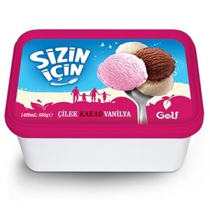 GOLF SİZİN İÇİN ÇİLEK-KAKAO-VANİLYA 1400ML