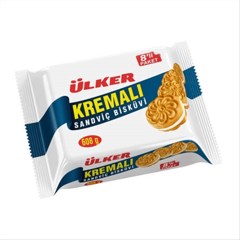 ÜLKER KREMALI SANDVİÇ BİSKÜVİ 61Gr X 8