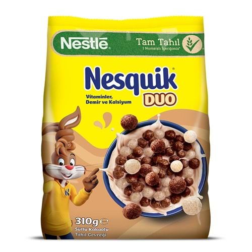 NESQUİK DUO SÜTLÜ KAKAOLU MISIR GEVREĞİ 310G