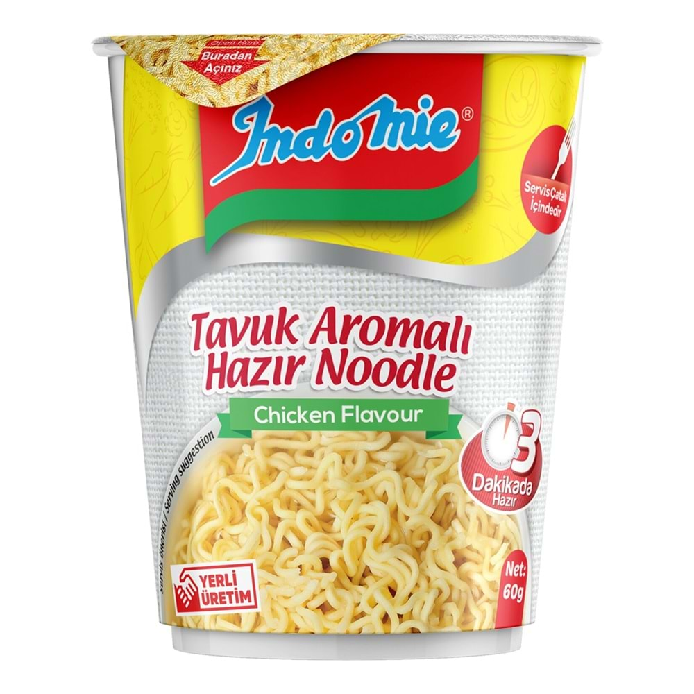 İNDOMİE BARDAK NOODLE TAVUK 60G