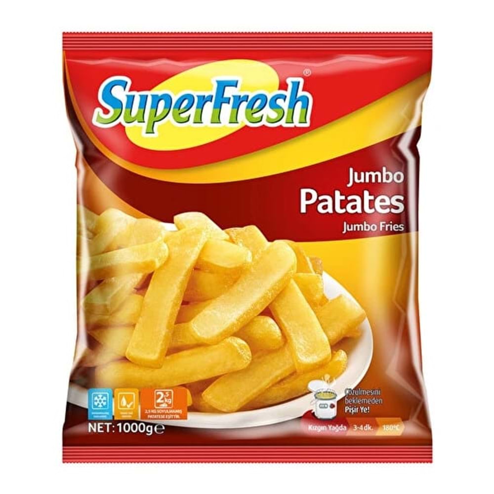 SUPERFRESH JUMBO PATATES 1000G