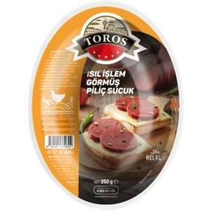 TOROS ISIL İŞLEM GÖRMÜŞ PİLİÇ SUCUK 250G